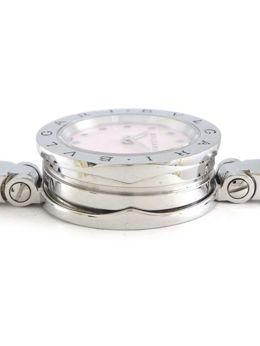 Bvlgari B.Zero1 Bangle Watch S Pink Dial SS Quartz Analog